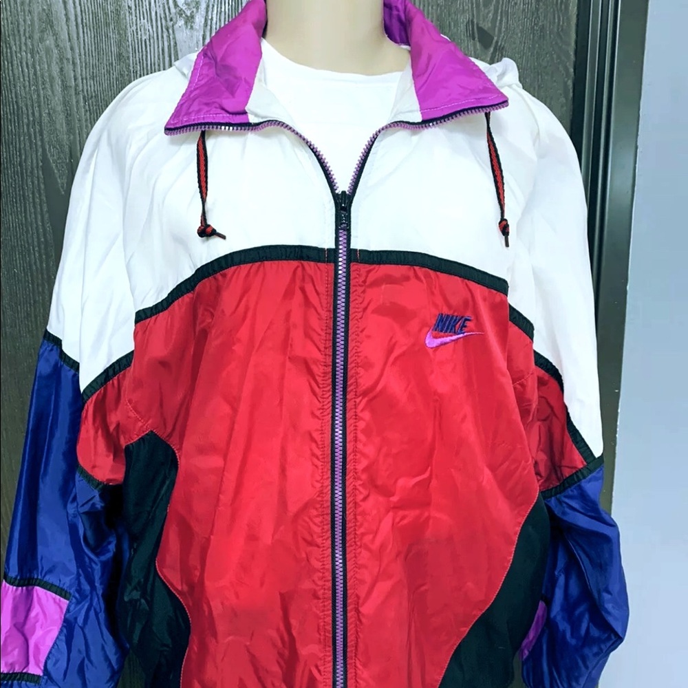 Vintage 90'S NIKE ZIP UP WINDBREAKER JACKET Large
